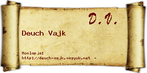 Deuch Vajk névjegykártya
